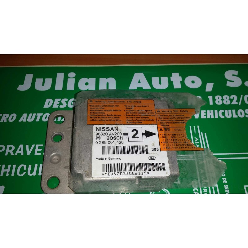 Recambio de centralita airbag para nissan primera berlina (p12) acenta referencia OEM IAM 0285001420 98820AV200 