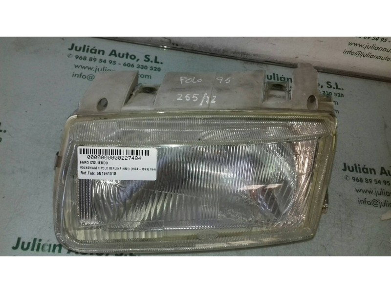Recambio de faro izquierdo para volkswagen polo berlina (6n1) concept referencia OEM IAM 6N1941015  