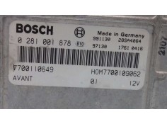 Recambio de centralita motor uce para renault kangoo (f/kc0) alize referencia OEM IAM 7700109062 0281001878 BOSCH 2