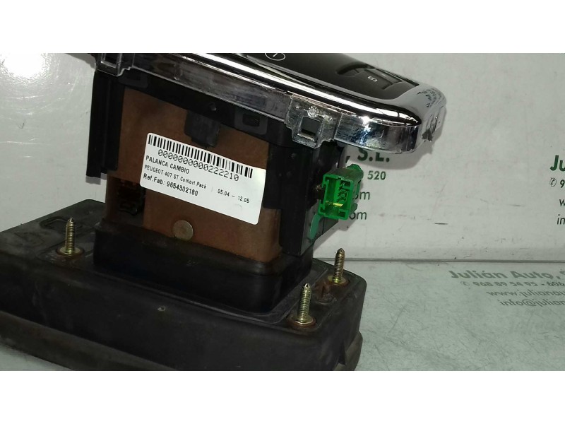 Recambio de palanca cambio para peugeot 407 st confort pack referencia OEM IAM 9654302180 00001887 CAMBIO AUTOMÁTICO