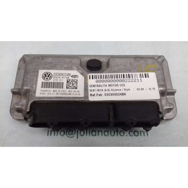 Recambio de centralita motor uce para seat ibiza (6j5) stylance / style referencia OEM IAM 03C906024BK  MAGNETI MARELL