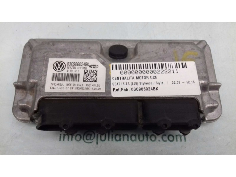 Recambio de centralita motor uce para seat ibiza (6j5) stylance / style referencia OEM IAM 03C906024BK  MAGNETI MARELL
