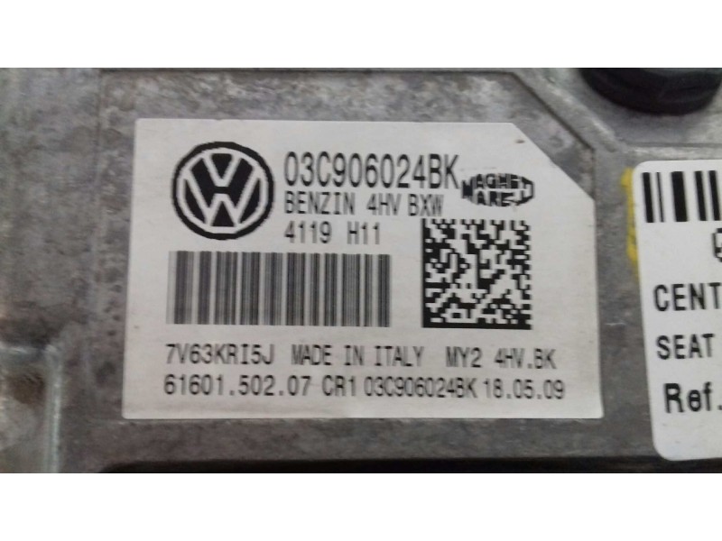 Recambio de centralita motor uce para seat ibiza (6j5) stylance / style referencia OEM IAM 03C906024BK  MAGNETI MARELL