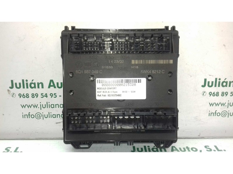 Recambio de modulo confort para seat ibiza (6l1) signo referencia OEM IAM 6Q1937049C 5WK48212C SIEMENS