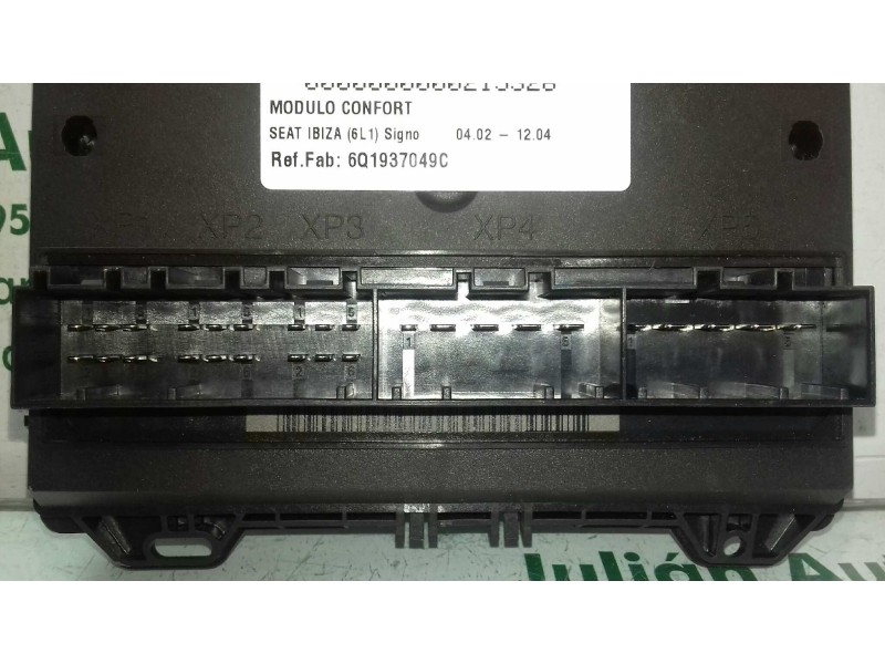 Recambio de modulo confort para seat ibiza (6l1) signo referencia OEM IAM 6Q1937049C 5WK48212C SIEMENS