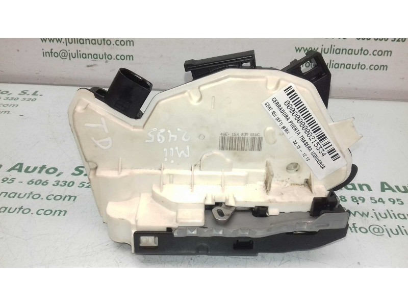 Recambio de cerradura puerta trasera izquierda para seat mii (kf1) @mii referencia OEM IAM 1S4839016C 3+3 PINES NEGRO