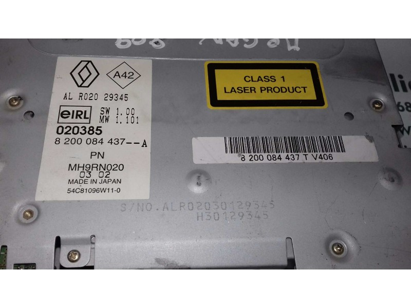 Recambio de sistema audio / radio cd para renault megane ii berlina 5p confort authentique referencia OEM IAM 8200084437 8200084