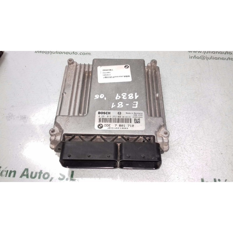 Recambio de centralita motor uce para bmw serie 1 berlina (e81/e87) 118d referencia OEM IAM 0281013252 7801710 BOSCH