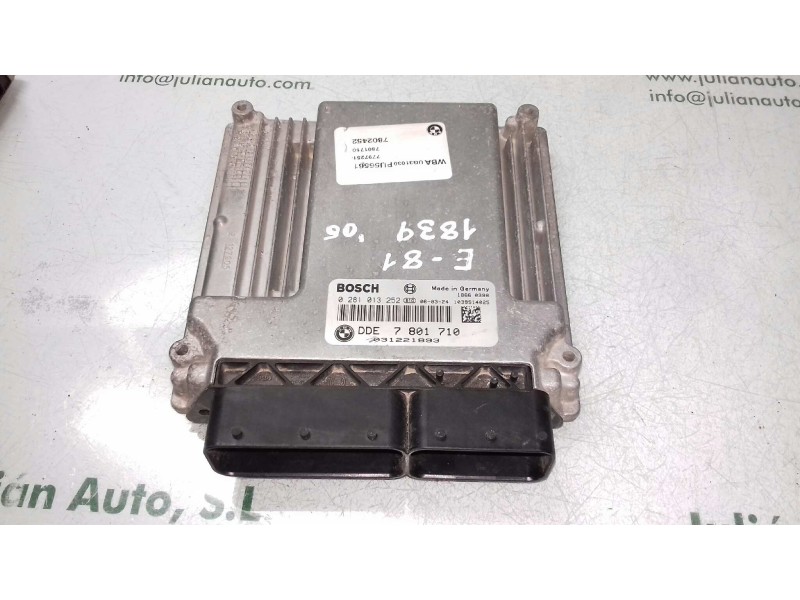 Recambio de centralita motor uce para bmw serie 1 berlina (e81/e87) 118d referencia OEM IAM 0281013252 7801710 BOSCH