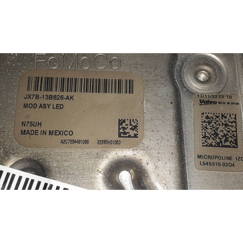 Recambio de centralita faros xenon para ford kuga plug-in hybrid st-line referencia OEM IAM JX7B13B626AK A2C7554481090 N75UH