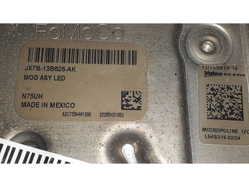 Recambio de centralita faros xenon para ford kuga plug-in hybrid st-line referencia OEM IAM JX7B13B626AK A2C7554481090 N75UH