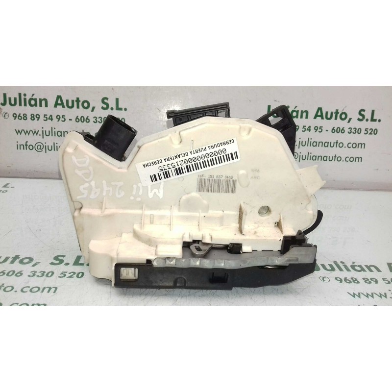 Recambio de cerradura puerta delantera derecha para seat mii (kf1) @mii referencia OEM IAM 1S1837016B 3+3 PINES NEGRO