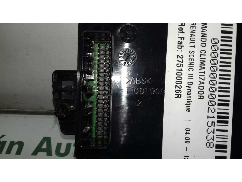 Recambio de mando climatizador para renault scenic iii dynamique referencia OEM IAM 275100026R E1059017 VALEO