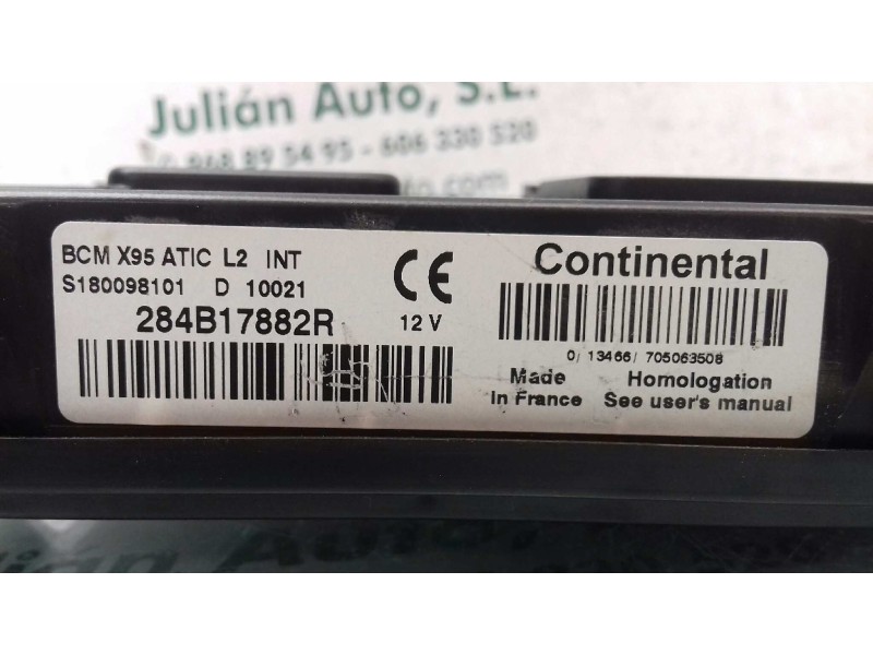 Recambio de centralita motor uce para renault scenic iii dynamique referencia OEM IAM 237100777R S180067109A KIT - CONTINENTAL
