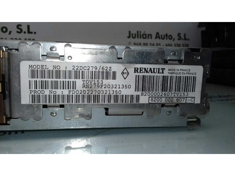 Recambio de sistema audio / radio cd para renault laguna ii (bg0) authentique referencia OEM IAM 8200002607 8200002607C 