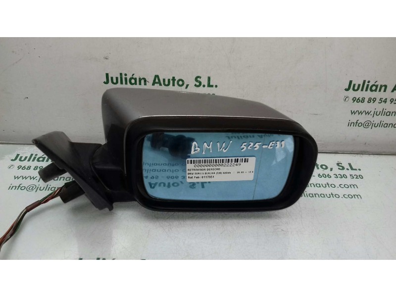 Recambio de retrovisor derecho para bmw serie 5 berlina (e39) 525tds referencia OEM IAM 0117351  ELECTRICO