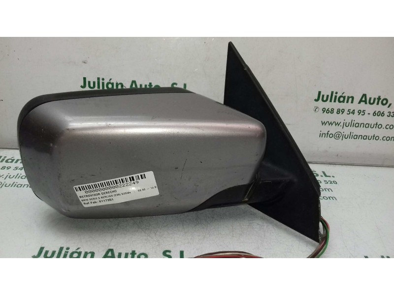 Recambio de retrovisor derecho para bmw serie 5 berlina (e39) 525tds referencia OEM IAM 0117351  ELECTRICO