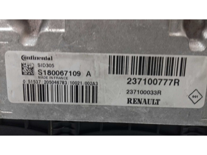Recambio de centralita motor uce para renault scenic iii dynamique referencia OEM IAM 237100777R S180067109A KIT - CONTINENTAL
