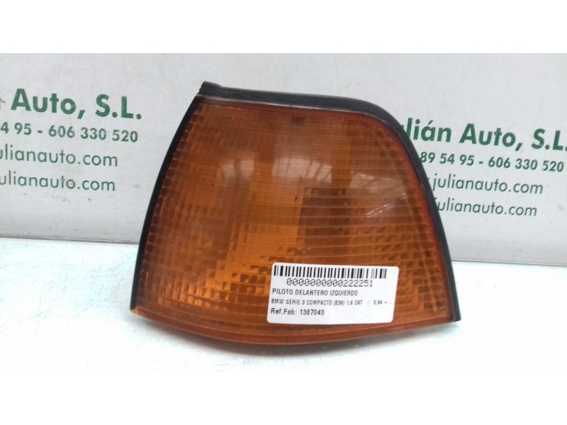 Recambio de piloto delantero izquierdo para bmw serie 3 compacto (e36) 1.6 cat referencia OEM IAM 1387043 155051 