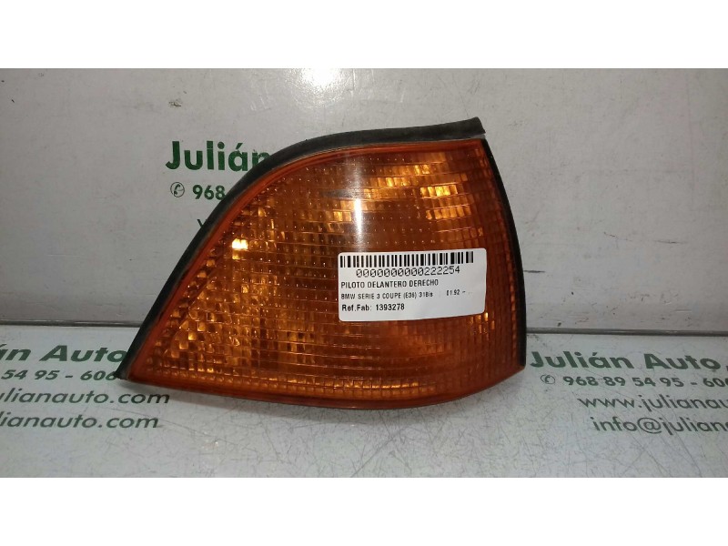 Recambio de piloto delantero derecho para bmw serie 3 coupe (e36) 318is referencia OEM IAM 1393278  SIN PORTALAMPARAS
