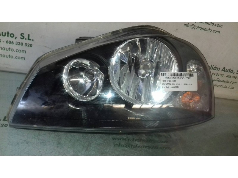 Recambio de faro izquierdo para seat arosa (6h1) select referencia OEM IAM 89305571 6H1941005 