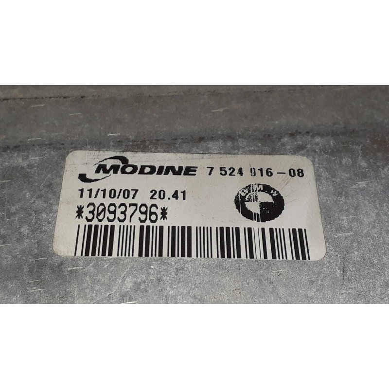 Recambio de intercooler para bmw serie 3 berlina (e90) 2.0 16v diesel cat referencia OEM IAM 752491608 3093796 