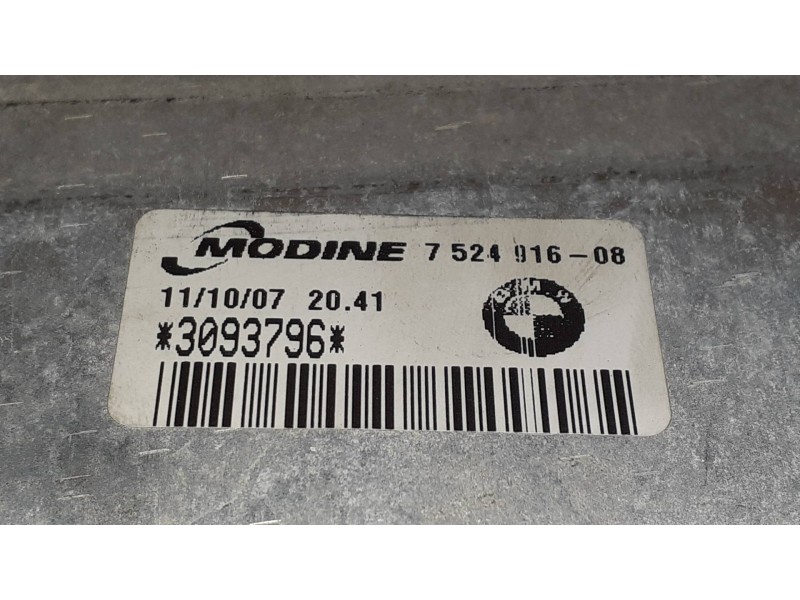 Recambio de intercooler para bmw serie 3 berlina (e90) 2.0 16v diesel cat referencia OEM IAM 752491608 3093796 