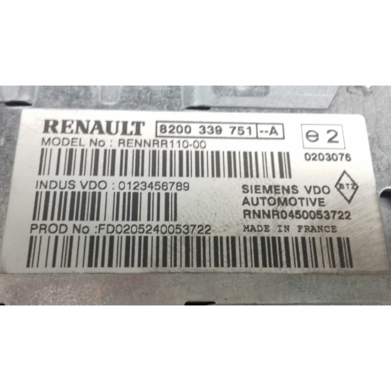 Recambio de sistema navegacion gps para renault espace iv (jk0) grand espace dynamique referencia OEM IAM 8200339751 CARMINAT NA
