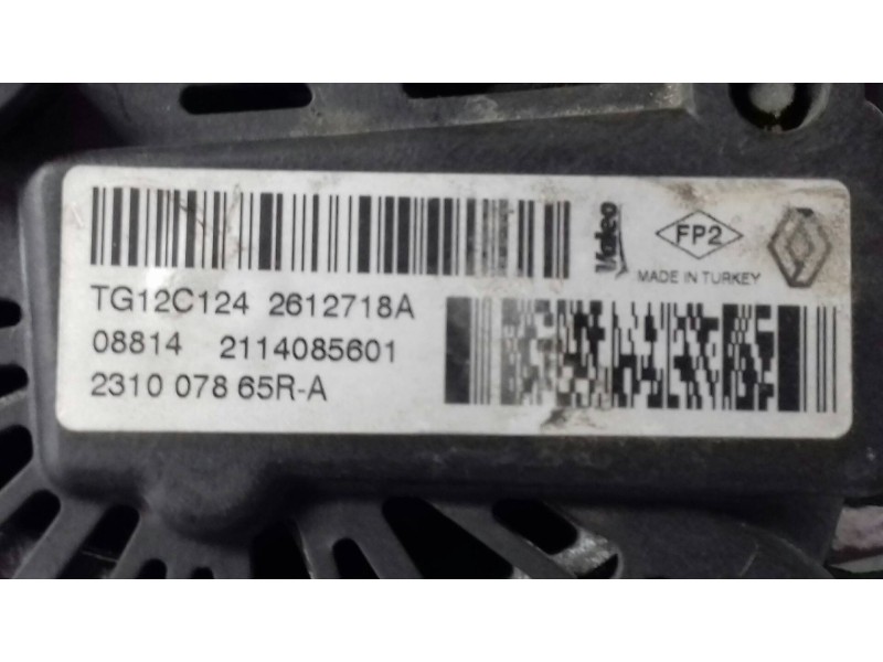 Recambio de alternador para renault clio iv business referencia OEM IAM 231007865R VALEO 