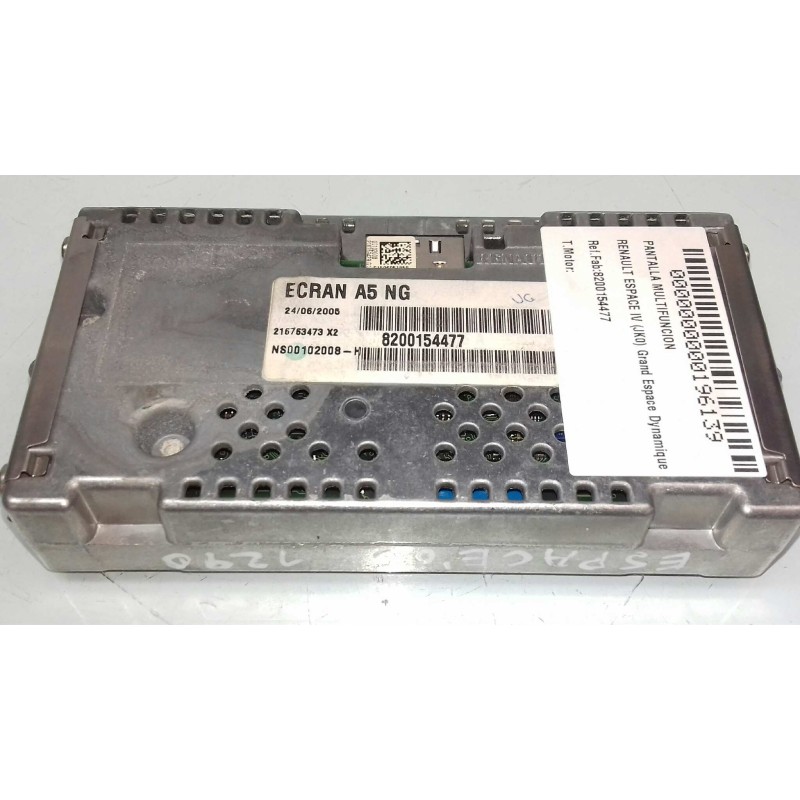 Recambio de pantalla multifuncion para renault espace iv (jk0) grand espace dynamique referencia OEM IAM 8200154477  