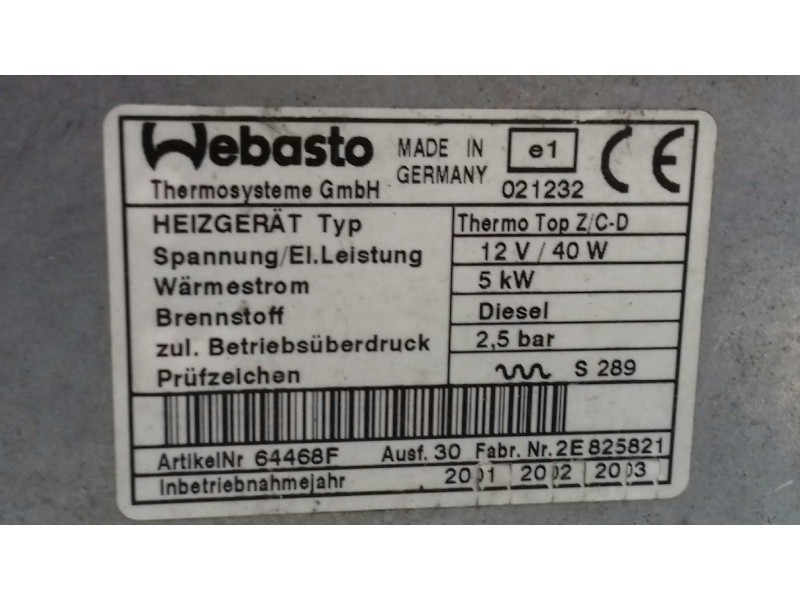 Recambio de motor calefaccion para bmw x5 (e53) 3.0d referencia OEM IAM 64128380998 92794D WEBASTO