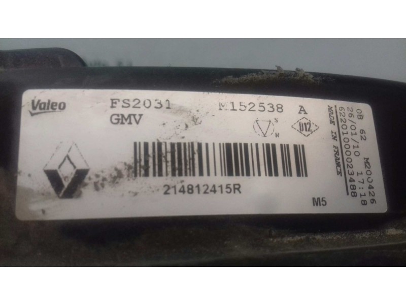Recambio de electroventilador para renault scenic iii dynamique referencia OEM IAM 214812415R M152538A VALEO
