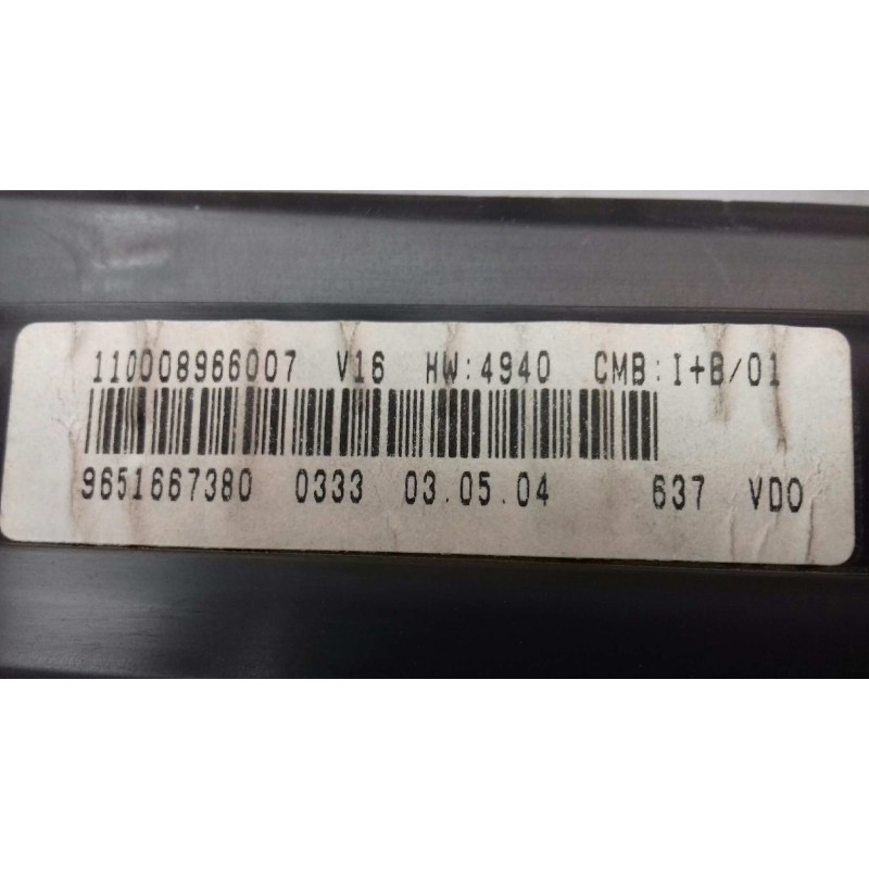 Recambio de cuadro instrumentos para citroen xsara picasso 2.0 hdi satisfaction referencia OEM IAM 965166380 110008966007 965166