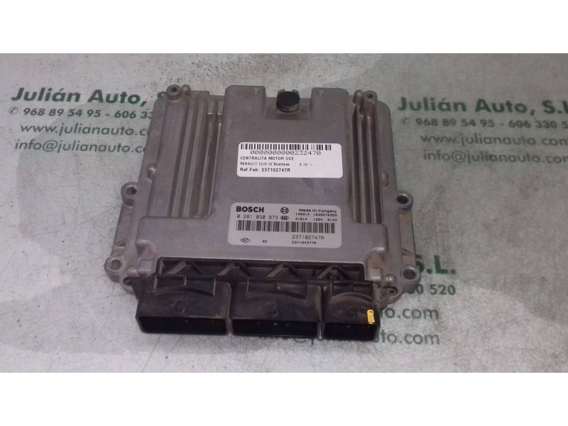 Recambio de centralita motor uce para renault clio iv business referencia OEM IAM 237102747R 0281030973 BOSCH