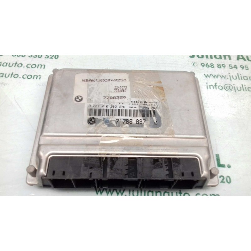 Recambio de centralita motor uce para bmw serie 3 berlina (e46) 320d referencia OEM IAM 0281010205 7786887 BOSCH