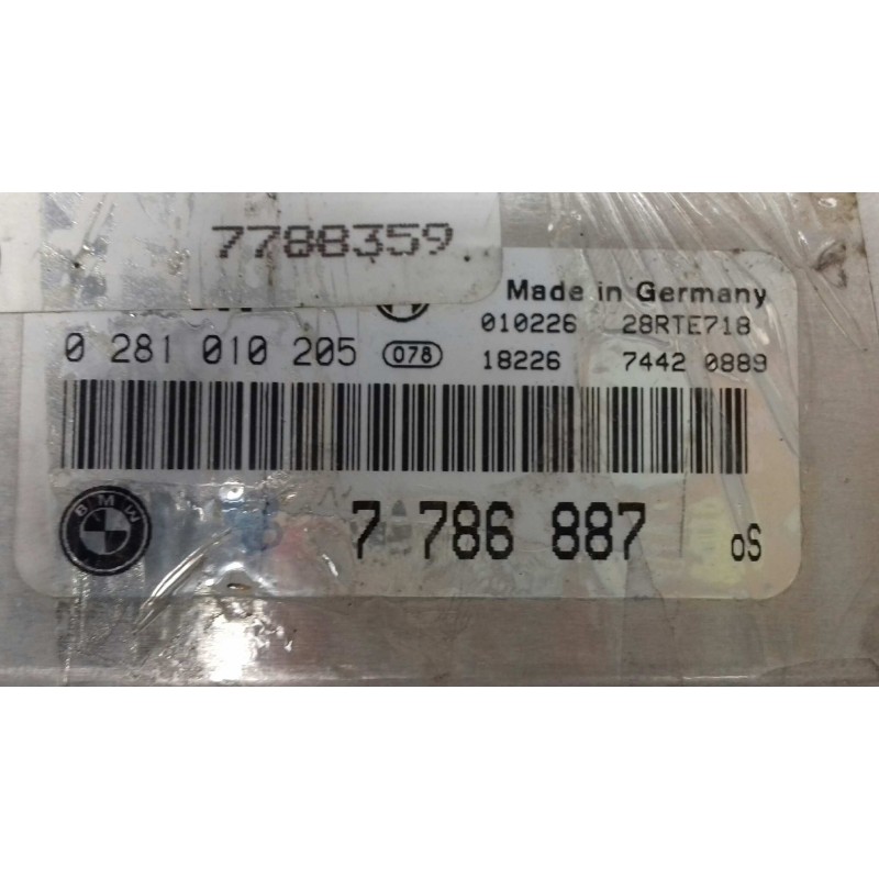 Recambio de centralita motor uce para bmw serie 3 berlina (e46) 320d referencia OEM IAM 0281010205 7786887 BOSCH
