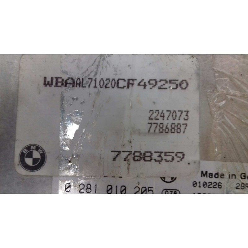 Recambio de centralita motor uce para bmw serie 3 berlina (e46) 320d referencia OEM IAM 0281010205 7786887 BOSCH