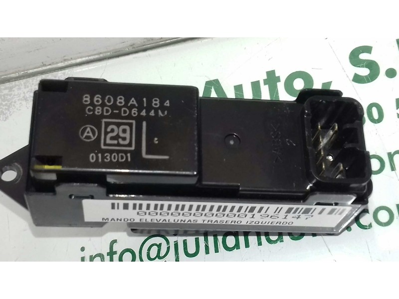 Recambio de mando elevalunas trasero izquierdo para peugeot 4007 business line referencia OEM IAM 8608A184  