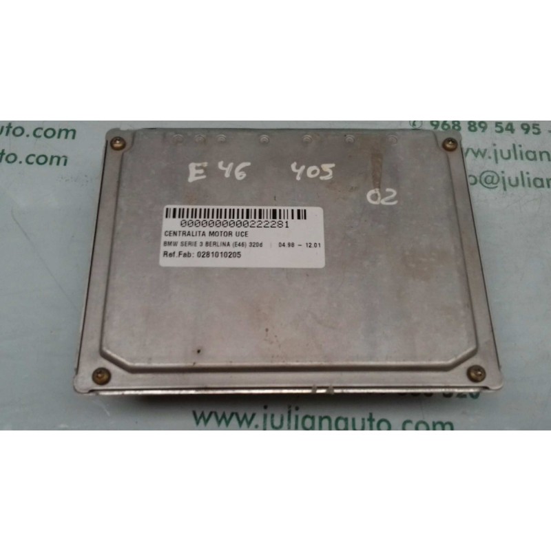 Recambio de centralita motor uce para bmw serie 3 berlina (e46) 320d referencia OEM IAM 0281010205 7786887 BOSCH