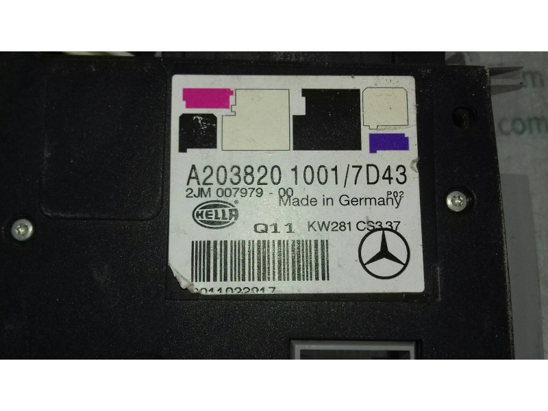 Recambio de luz interior para mercedes-benz clase c (w203) berlina 180 (203.035) referencia OEM IAM A2038201001 A203820 DELANTER