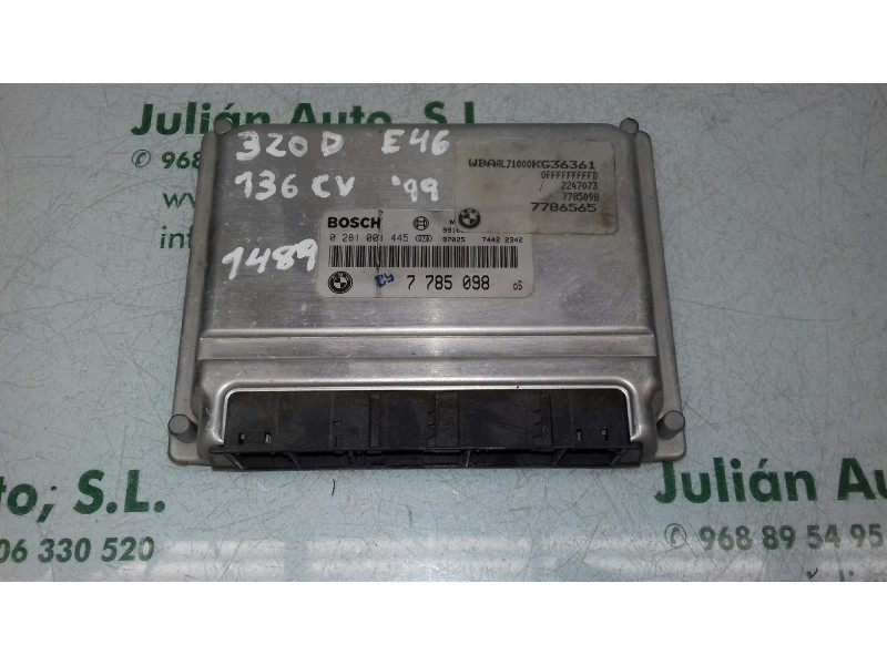 Recambio de centralita motor uce para bmw serie 3 berlina (e46) 320d referencia OEM IAM 0281001445 7785098 BOSCH
