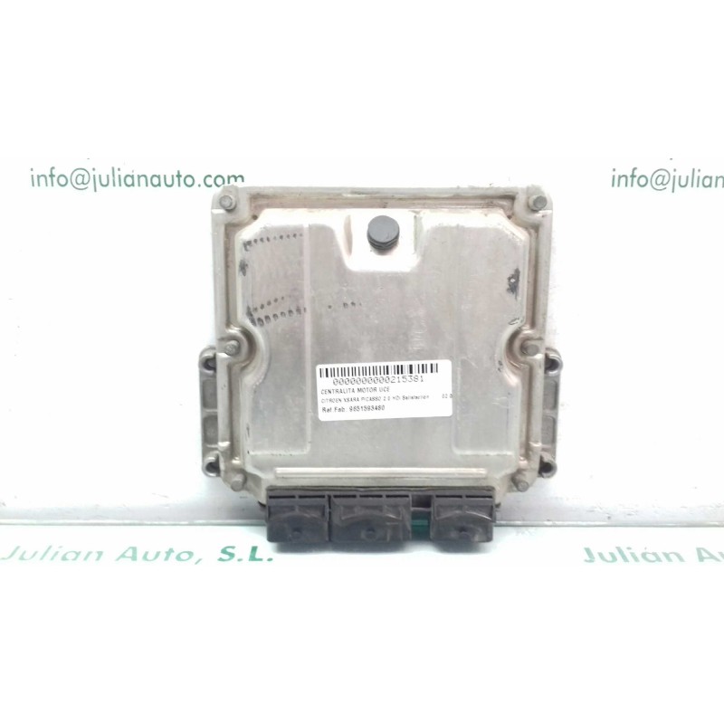 Recambio de centralita motor uce para citroen xsara picasso 2.0 hdi satisfaction referencia OEM IAM 9651593480 0281011521 EDC15C