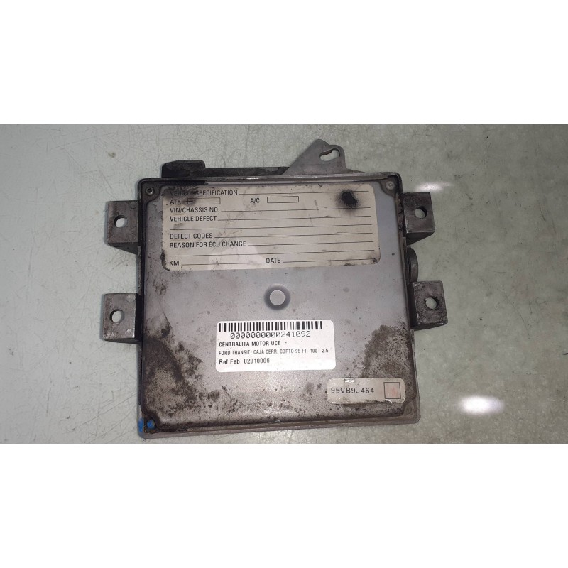 Recambio de centralita motor uce para ford transit, caja cerr. corto 95 ft 100 2.5 referencia OEM IAM 02010006 95VB9J464ZA LUCAS