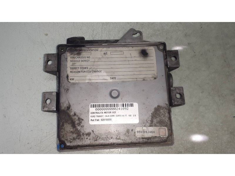 Recambio de centralita motor uce para ford transit, caja cerr. corto 95 ft 100 2.5 referencia OEM IAM 02010006 95VB9J464ZA LUCAS