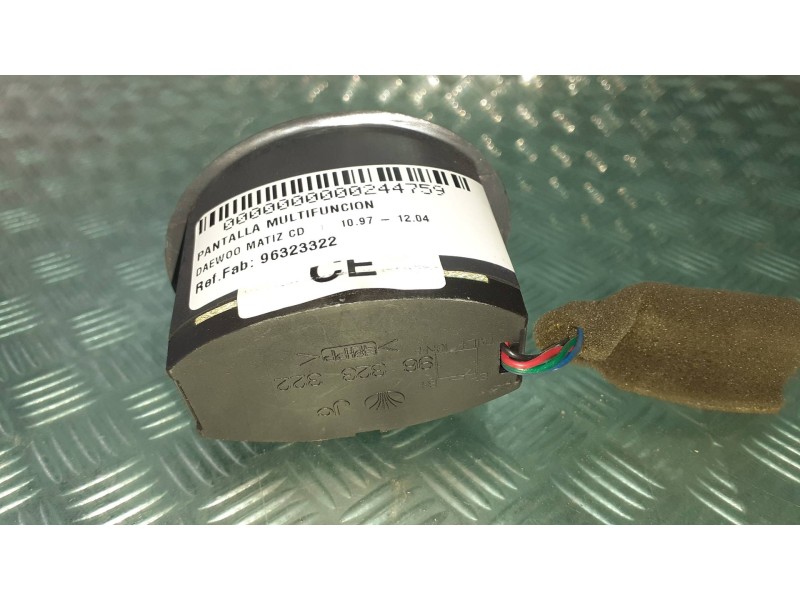 Recambio de pantalla multifuncion para daewoo matiz cd referencia OEM IAM 96323322  RELOJ
