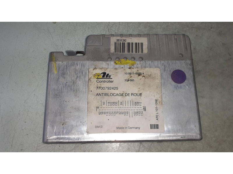 Recambio de centralita abs para renault 21 berlina (b/l48) turbo referencia OEM IAM 7700792425 10091100324 ATE