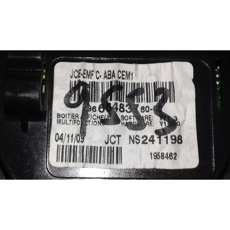 Recambio de pantalla multifuncion para citroen c4 berlina cool referencia OEM IAM 9666483780 6+6 PINES JOHNSON CONTROLS