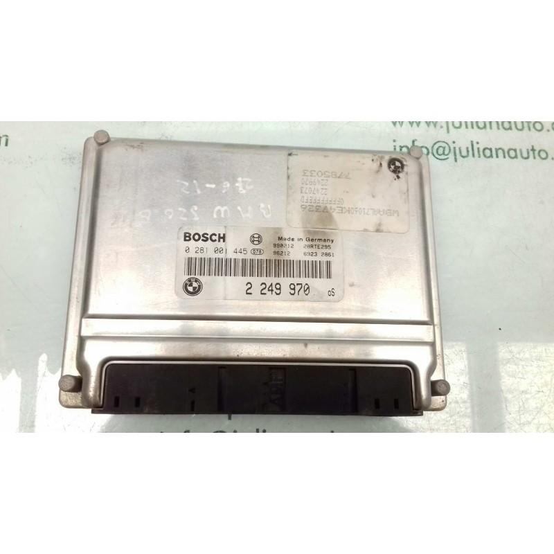 Recambio de centralita motor uce para bmw serie 3 berlina (e46) 320d referencia OEM IAM 0281001445 2249970 BOSCH