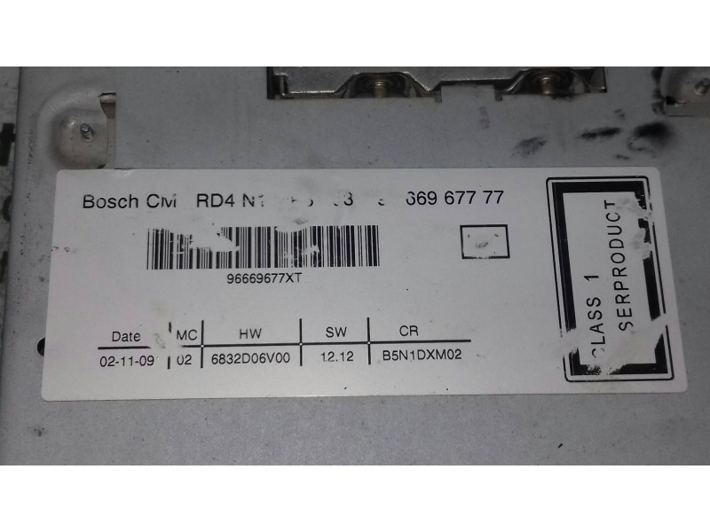 Recambio de sistema audio / radio cd para citroen c4 berlina cool referencia OEM IAM 9666967777  BOSCH