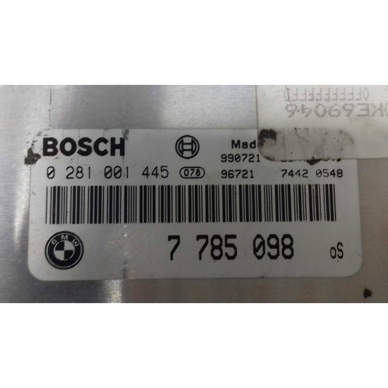 Recambio de centralita motor uce para bmw serie 3 berlina (e46) 320d referencia OEM IAM 0281001445 7785098 BOSCH